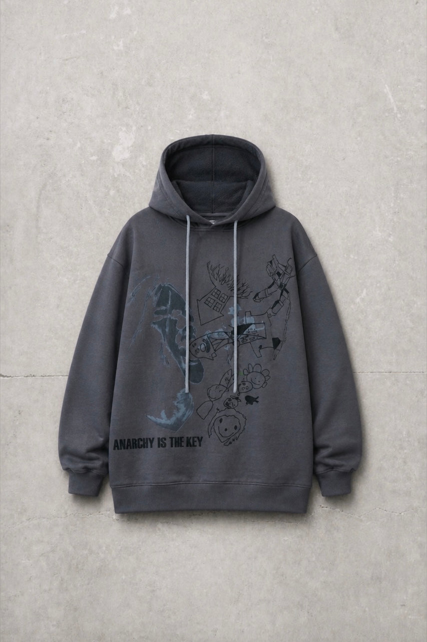 Double Hood Hoodie Anarchy - Verlin