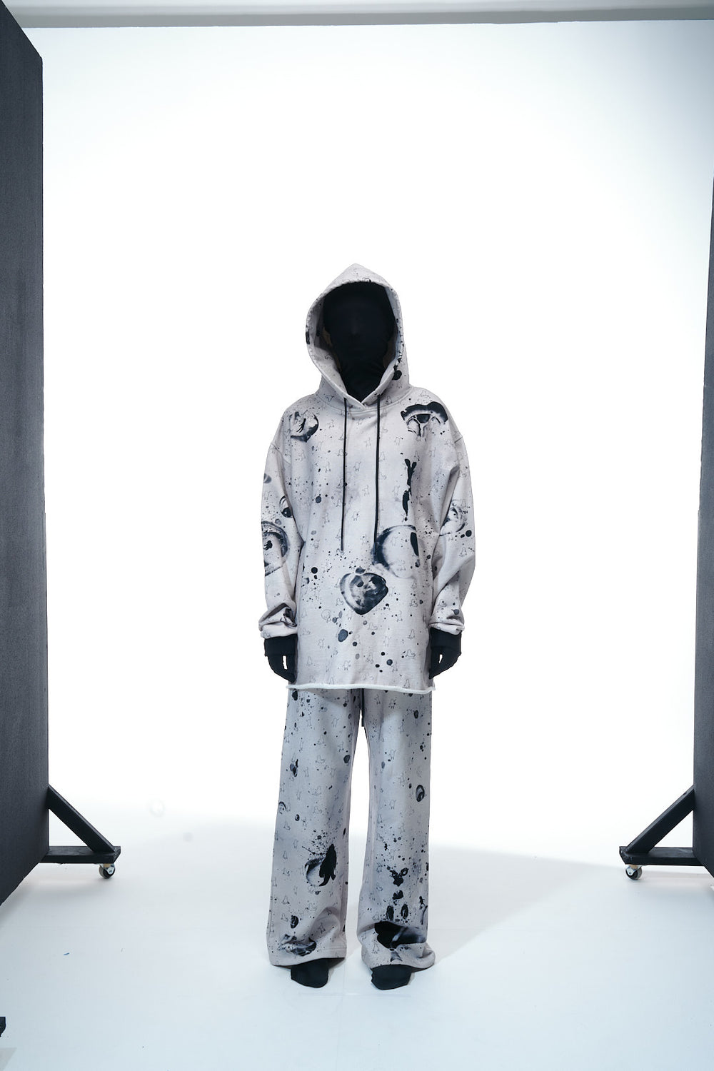 Pants Black White Melange - Verlin
