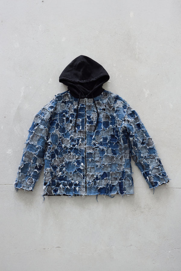 Patchwork Zip Hoodie