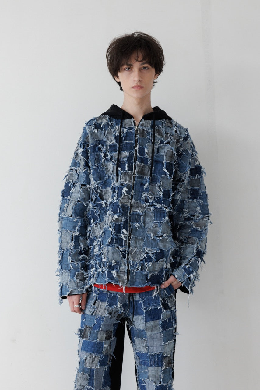 Patchwork Zip Hoodie - Verlin