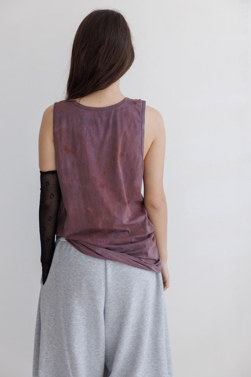 Tank Top in Faded Plum - Verlin