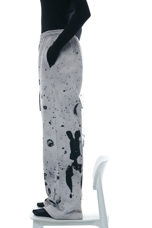 Pants "Black and White Melange"