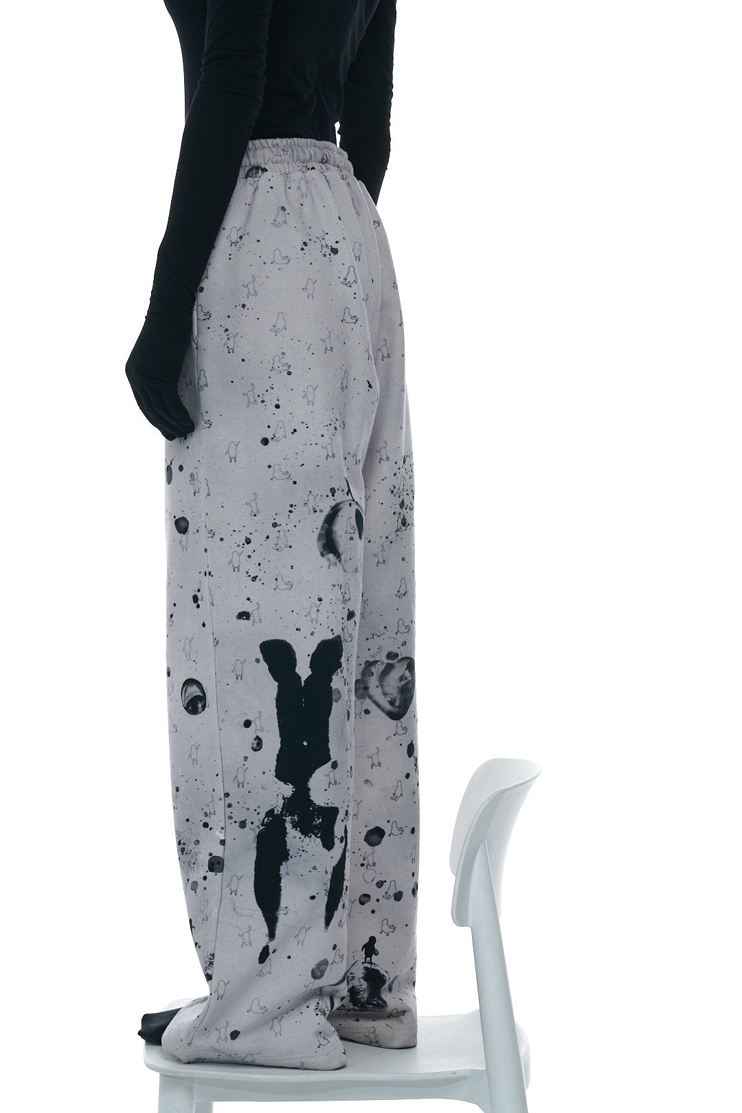 Pants "Black and White Melange"