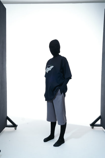 Shorts "Oversized Silhouette" in Concrete Gray