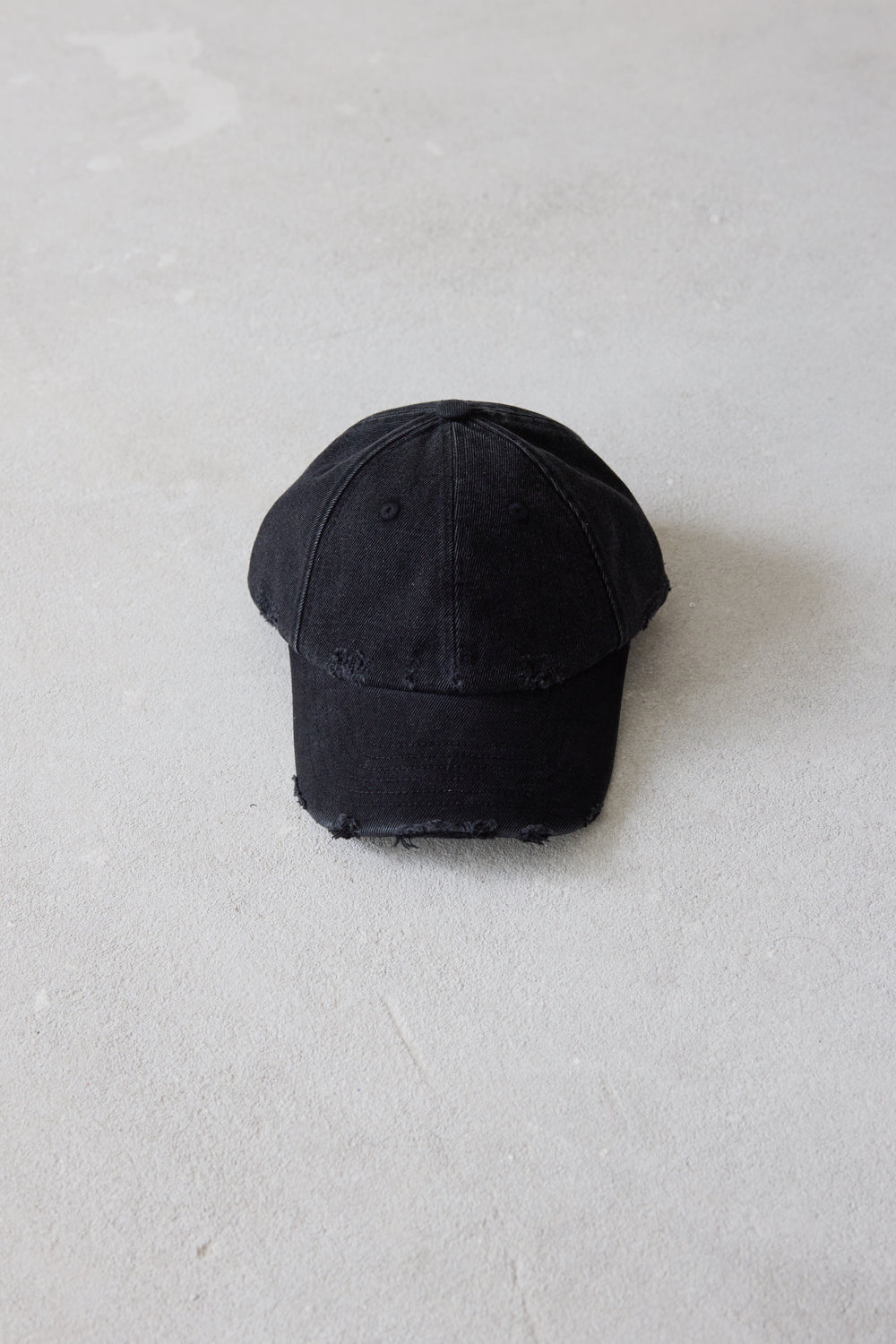 Baseball Cap in Washed Black - Verlin