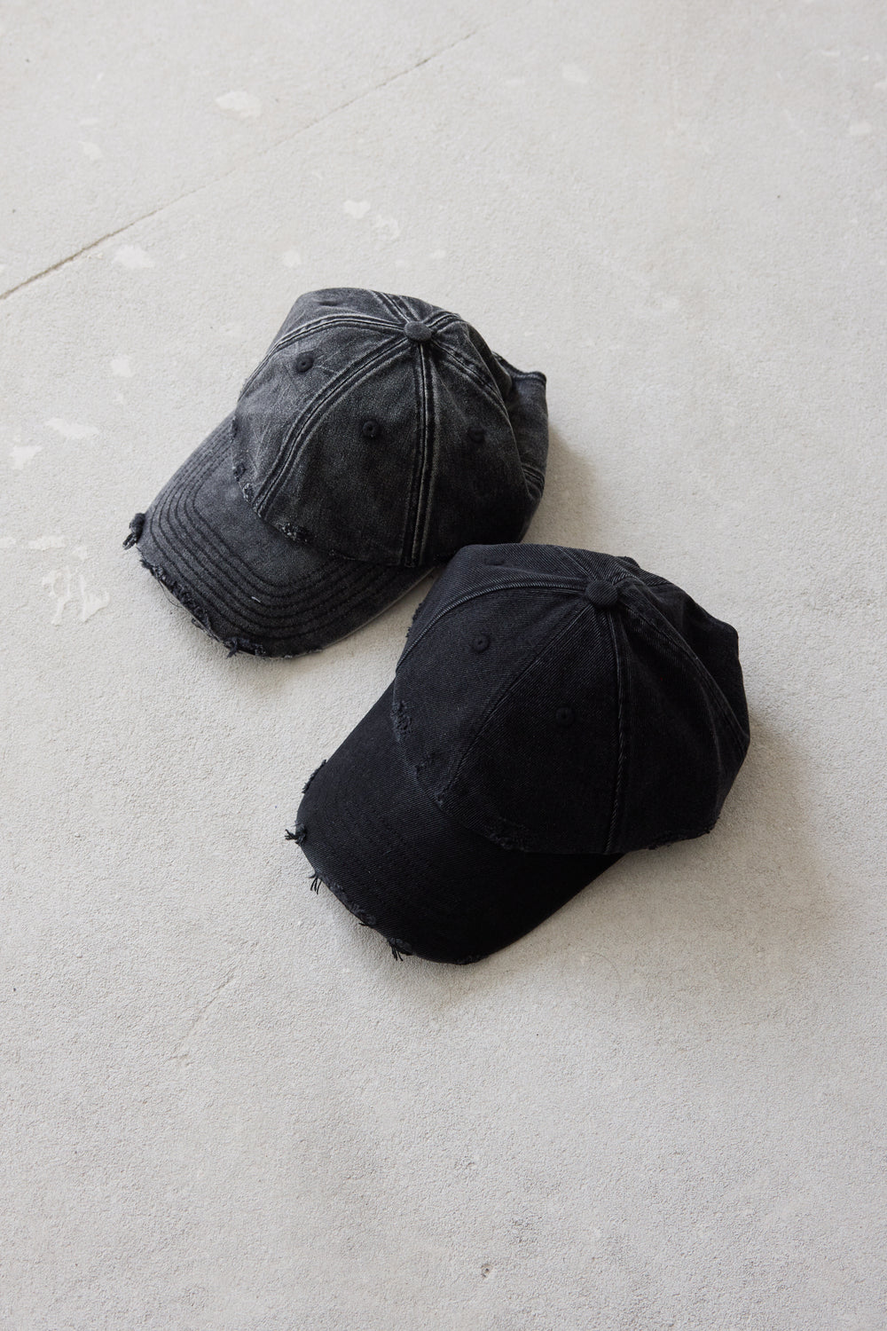 Baseball Cap in Washed Black - Verlin