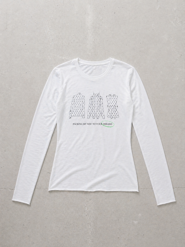 Longsleeve "Packed Dreams" in Muted White