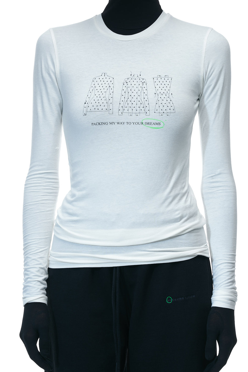 Longsleeve Packed Dreams in Muted White - Verlin