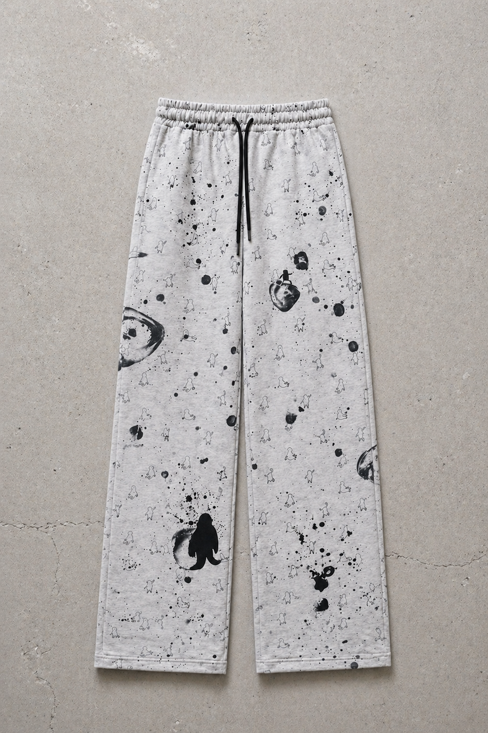 Pants Black White Melange - Verlin