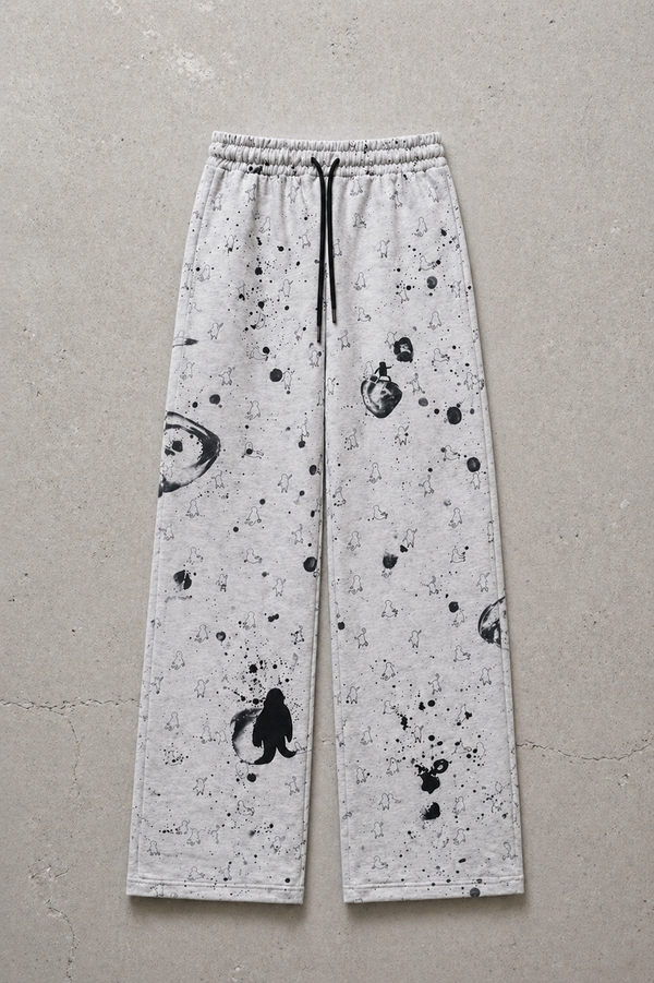 Pants "Black and White Melange"