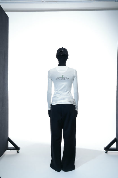 Longsleeve "Packed Dreams" in Muted White