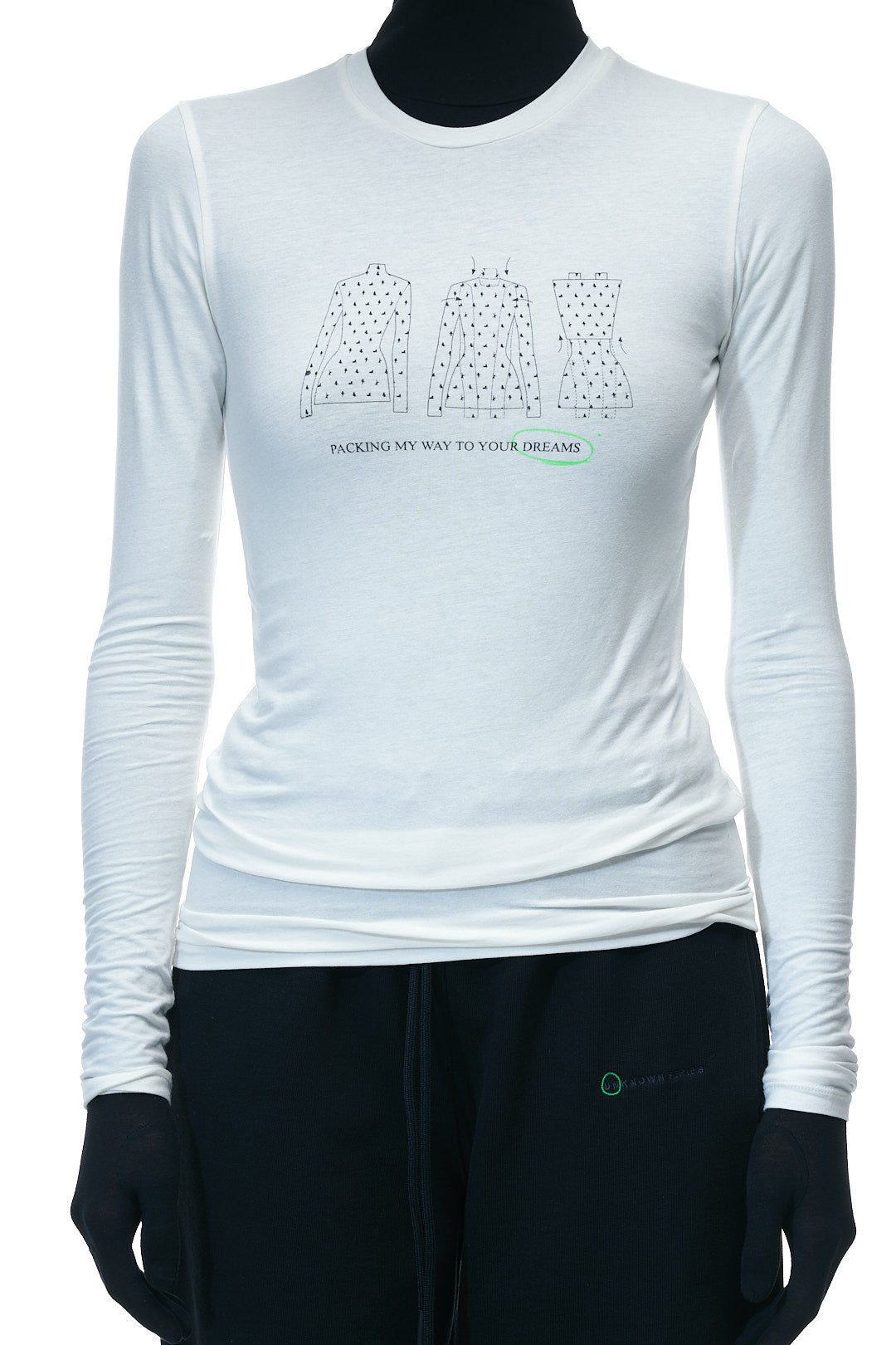 Longsleeve "Packed Dreams" in Muted White