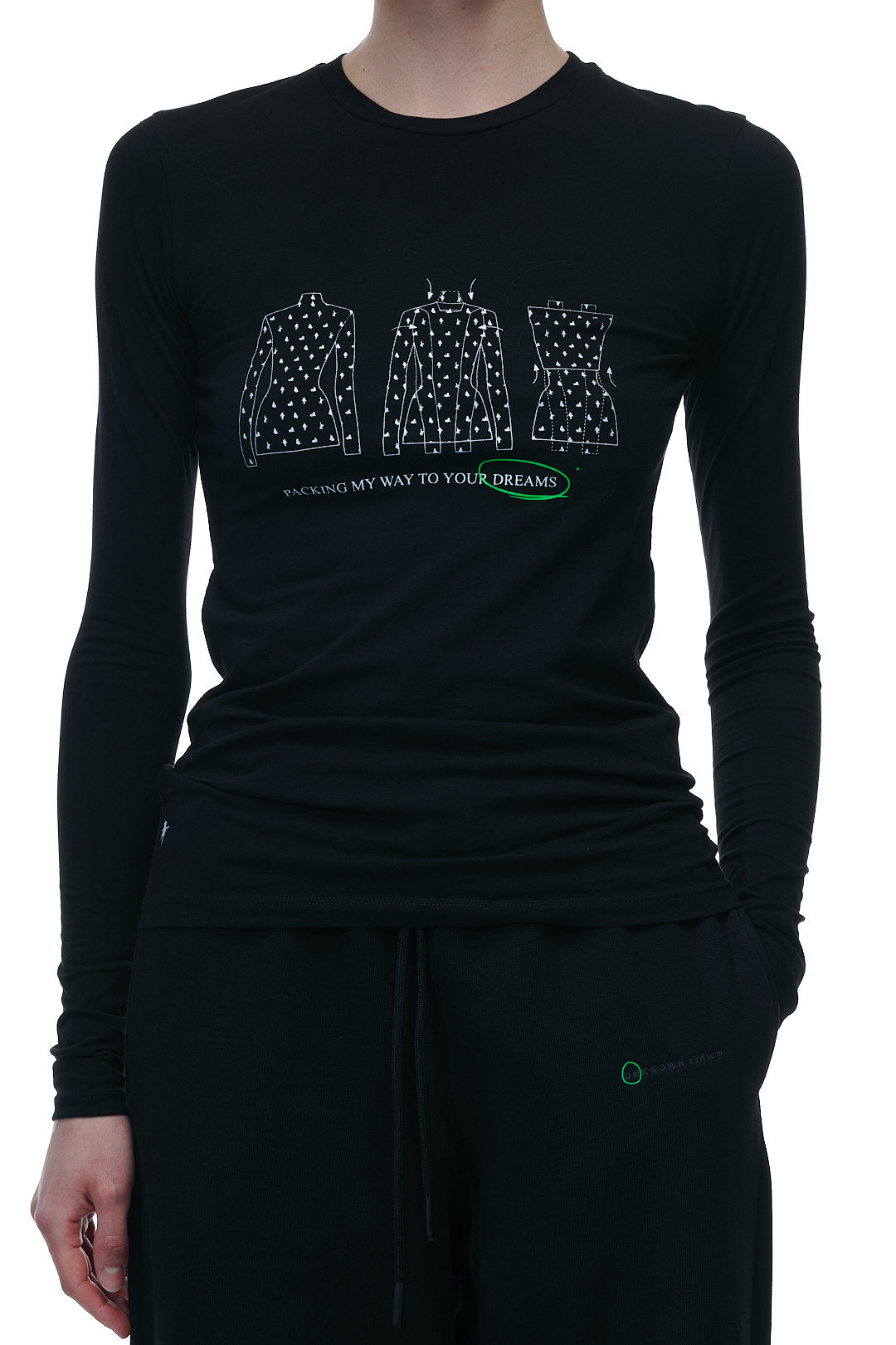 Longsleeve "Packed Dreams" in Ash Black