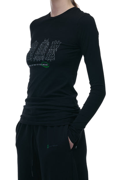 Longsleeve "Packed Dreams" in Ash Black