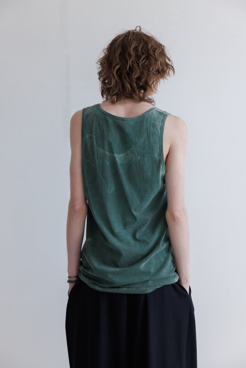 Tank Top in Muted Green - Verlin