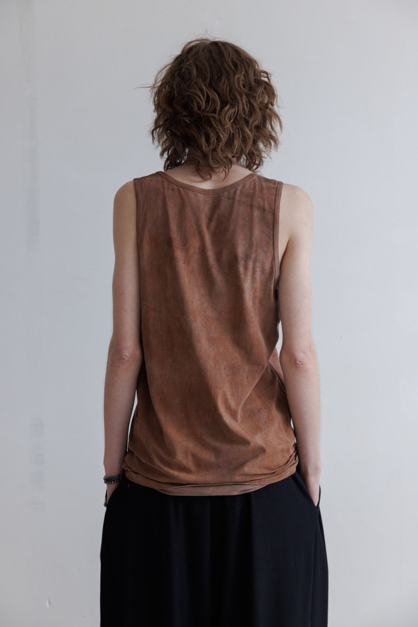 Tank Top in Raw Brown - Verlin